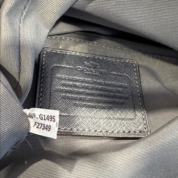 Coach Bag Peyton Zip Top Tote Charcoal Gray Saffiano Leather Tote Bag - Picture 16 of 17